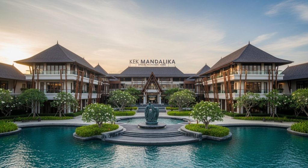 mandalika entertainment retail hospitality sectors — Photorealistic editorial travel photograph relevant to: The indepen
